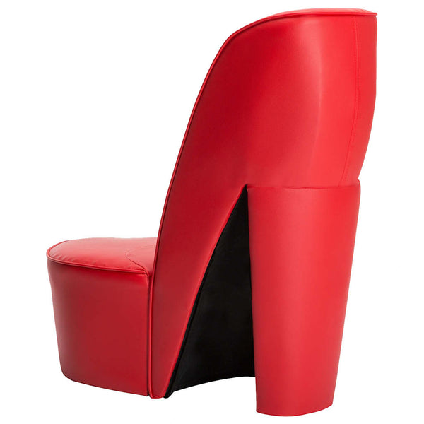 vidaXL Chaise en forme de chaussure à talon haut rouge cuir synthétique