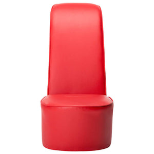 vidaXL Chaise en forme de chaussure à talon haut rouge cuir synthétique