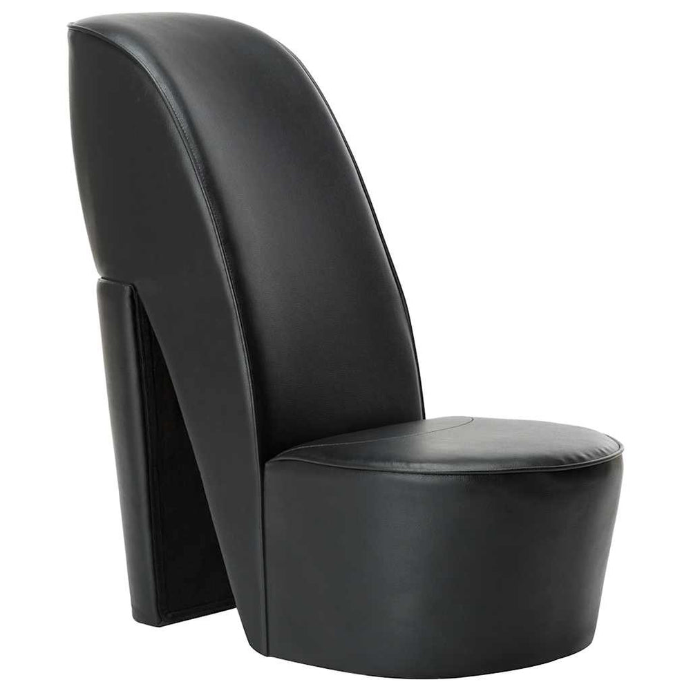 vidaXL High Heel Shoe Chair Black Artificial Leather