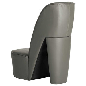 Stuhl in Stöckelschuh-Form Grau Kunstleder