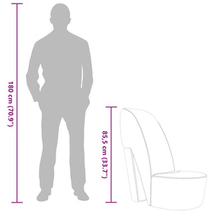Stuhl in Stöckelschuh-Form Grau Kunstleder