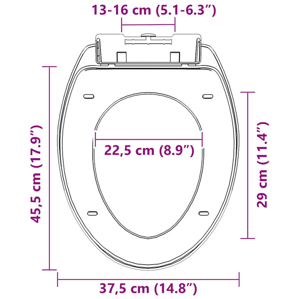 Toilettensitz mit Absenkautomatik und Quick-Release-Design Weiß