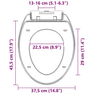 Toilettensitz mit Absenkautomatik und Quick-Release Schwarz