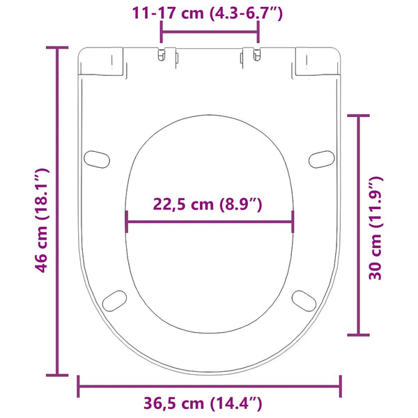 Toilettensitz mit Absenkautomatik und Quick-Release-Design Weiß