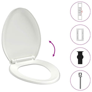 Toilettensitz mit Absenkautomatik und Quick-Release-Design Weiß