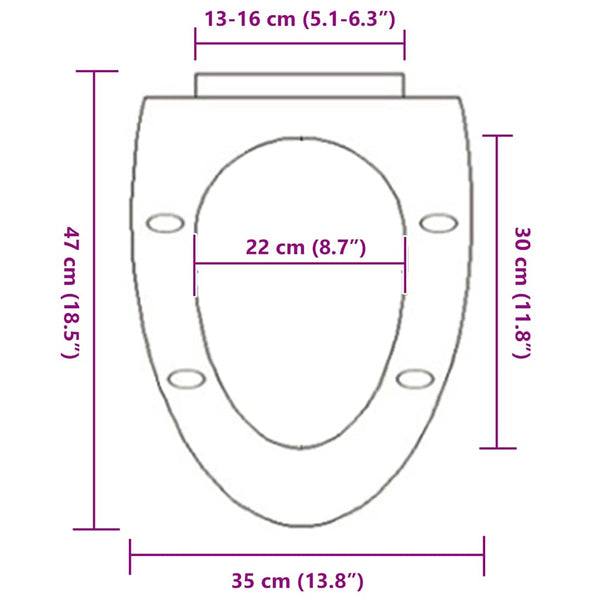 Toilettensitz mit Absenkautomatik und Quick-Release-Design Weiß