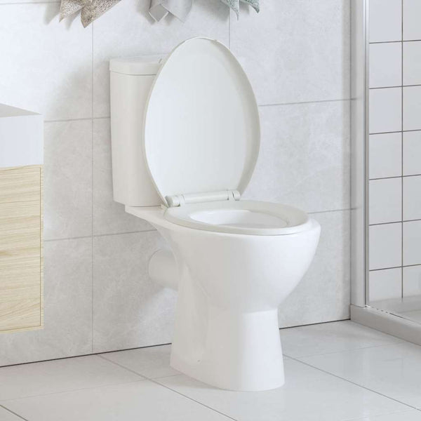 Toilettensitz mit Absenkautomatik und Quick-Release-Design Weiß