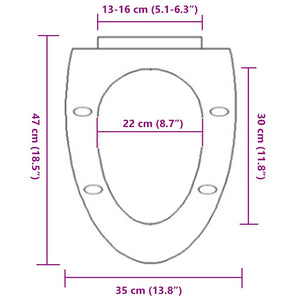 Toilettensitz mit Absenkautomatik und Quick-Release Schwarz