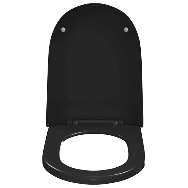 Toilettensitz mit Absenkautomatik und Quick-Release Schwarz