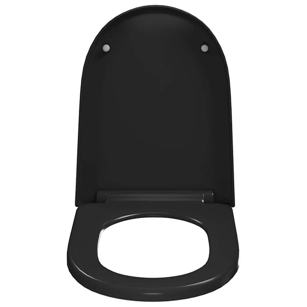 Toilettensitz mit Absenkautomatik und Quick-Release Schwarz