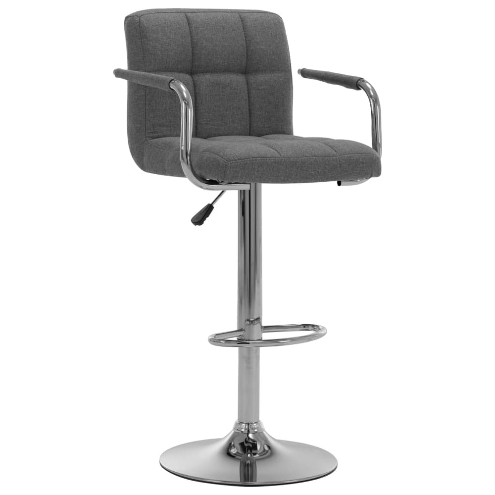 vidaXL Bar Stool Light Grey Fabric