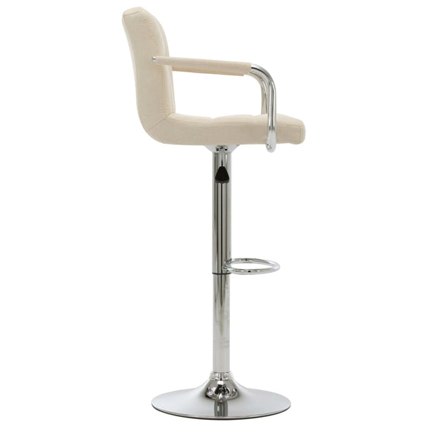 vidaXL Tabouret de bar Crème Tissu