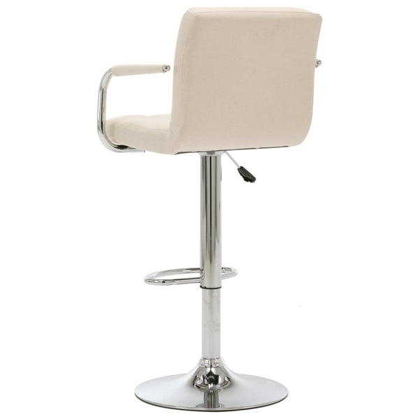 vidaXL Tabouret de bar Crème Tissu