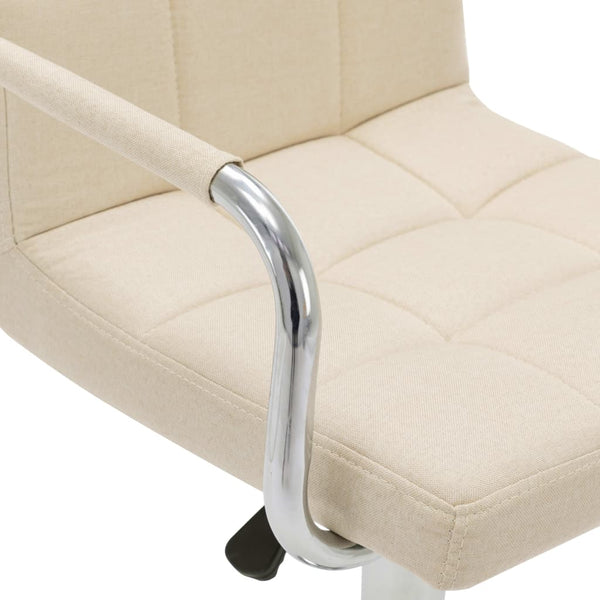vidaXL Tabouret de bar Crème Tissu