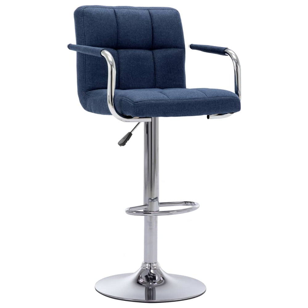 vidaXL Bar Stool Blue Fabric