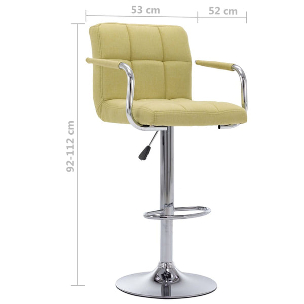 vidaXL Tabouret de bar Tissu Vert