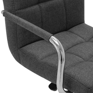 vidaXL Tabourets de bar 2 pcs Gris foncé Tissu