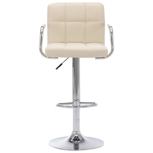 vidaXL Tabourets de bar 2 pcs Tissu Crème