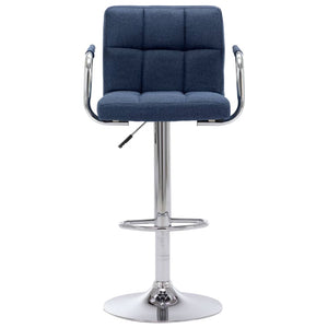 vidaXL Tabourets de bar 2 pcs Bleu Tissu