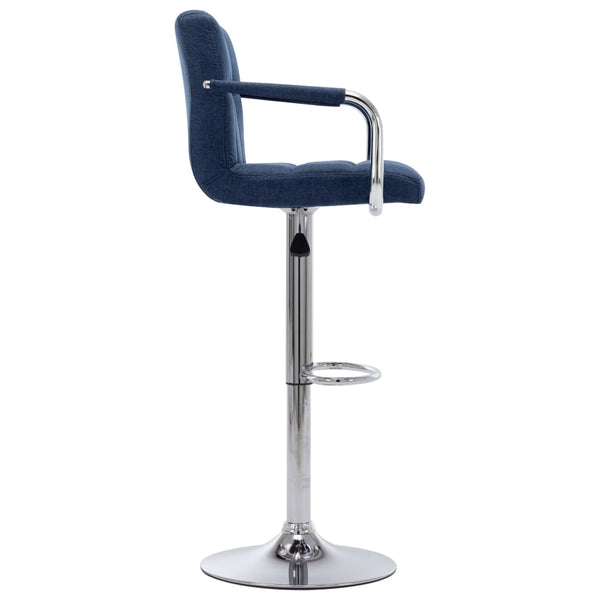 vidaXL Tabourets de bar 2 pcs Bleu Tissu