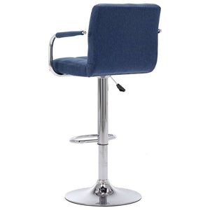 vidaXL Tabourets de bar 2 pcs Bleu Tissu