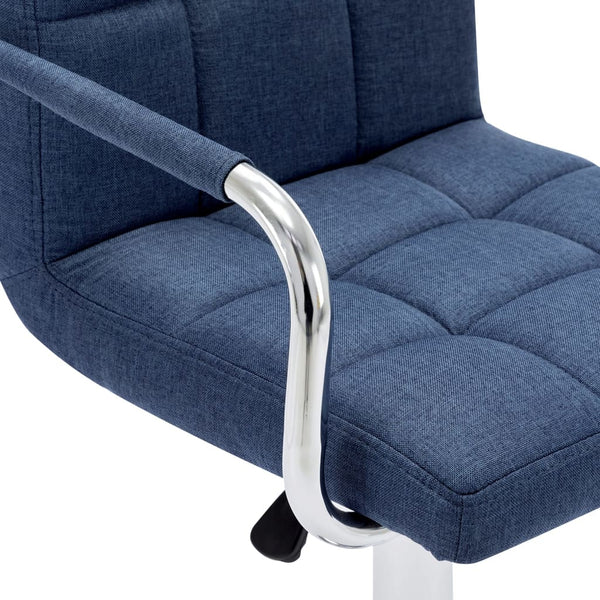vidaXL Tabourets de bar 2 pcs Bleu Tissu