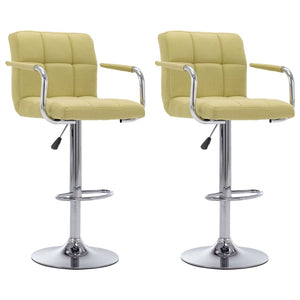vidaXL Tabourets de bar 2 pcs Tissu vert