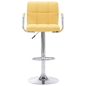 vidaXL Tabourets de bar 2 pcs Jaune Tissu