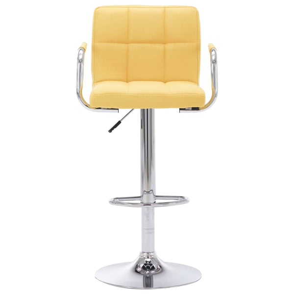 vidaXL Tabourets de bar 2 pcs Jaune Tissu
