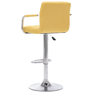 vidaXL Tabourets de bar 2 pcs Jaune Tissu