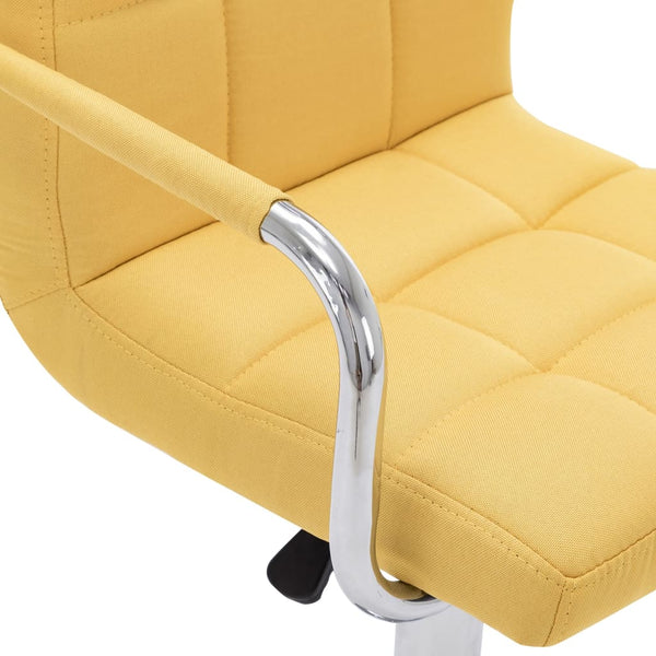vidaXL Tabourets de bar 2 pcs Jaune Tissu