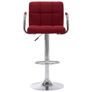 vidaXL Tabourets de bar 2 pcs Rouge bordeaux Tissu
