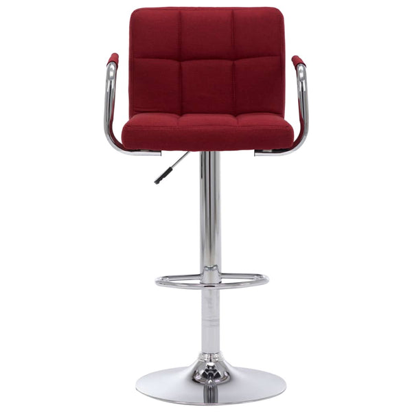 vidaXL Tabourets de bar 2 pcs Rouge bordeaux Tissu