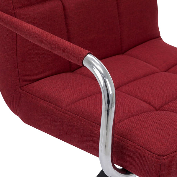 vidaXL Tabourets de bar 2 pcs Rouge bordeaux Tissu