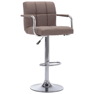 vidaXL Tabourets de bar 2 pcs Taupe Tissu