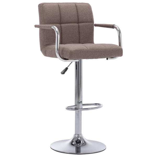 vidaXL Tabourets de bar 2 pcs Taupe Tissu