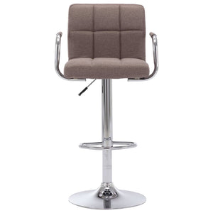 vidaXL Tabourets de bar 2 pcs Taupe Tissu