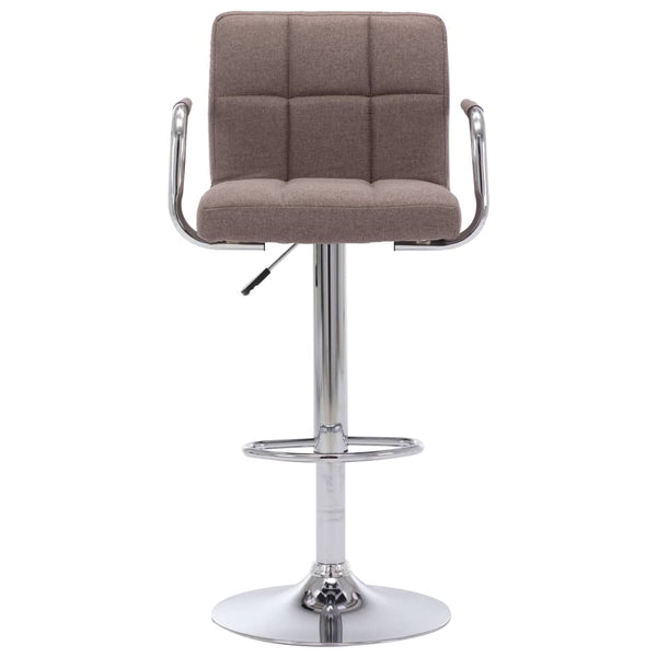 vidaXL Tabourets de bar 2 pcs Taupe Tissu