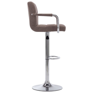 vidaXL Tabourets de bar 2 pcs Taupe Tissu