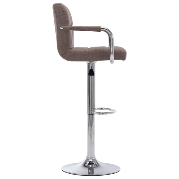 vidaXL Tabourets de bar 2 pcs Taupe Tissu