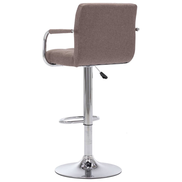 vidaXL Tabourets de bar 2 pcs Taupe Tissu