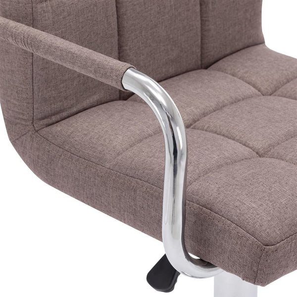 vidaXL Tabourets de bar 2 pcs Taupe Tissu