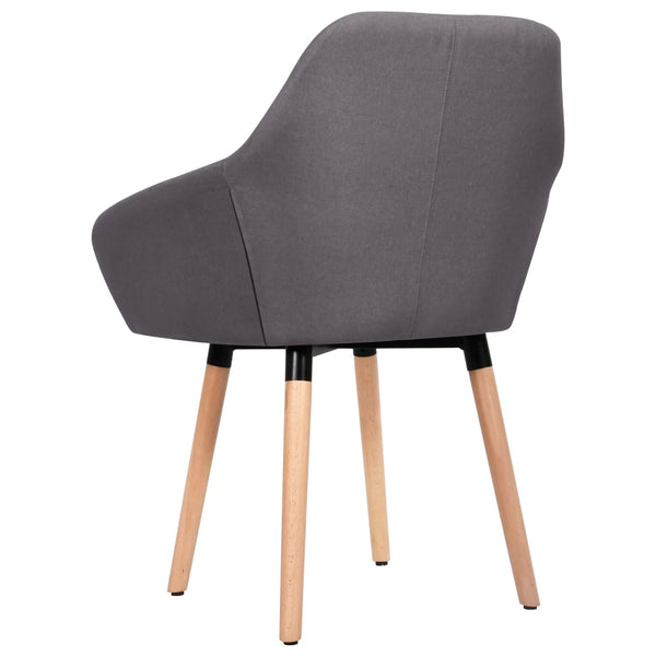 vidaXL Dining Chairs 2 pcs Dark Grey Fabric