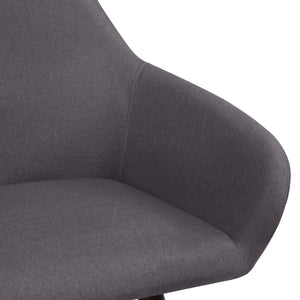 vidaXL Dining Chairs 2 pcs Dark Grey Fabric