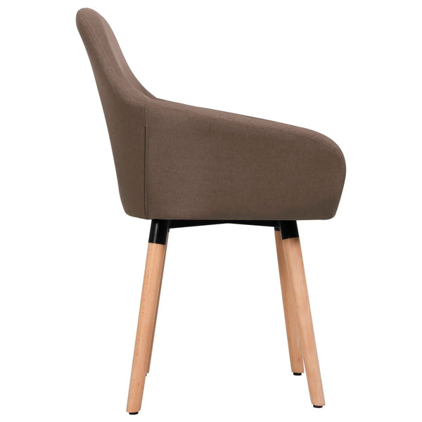 Esszimmerstühle 2 Stk. Braun Stoff