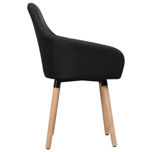 Esszimmerstühle 2 Stk. Schwarz Stoff