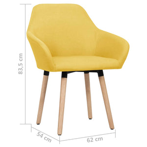 Esszimmerstühle 2 Stk. Gelb Stoff