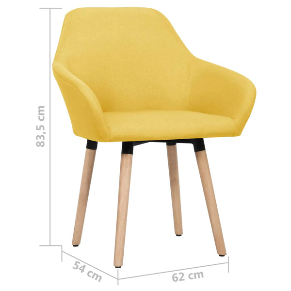 Esszimmerstühle 2 Stk. Gelb Stoff