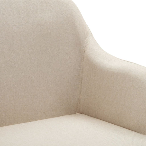 Esszimmerstuhl Drehbar Creme Stoff