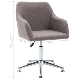 Esszimmerstühle Drehbar 2 Stk. Taupe Stoff